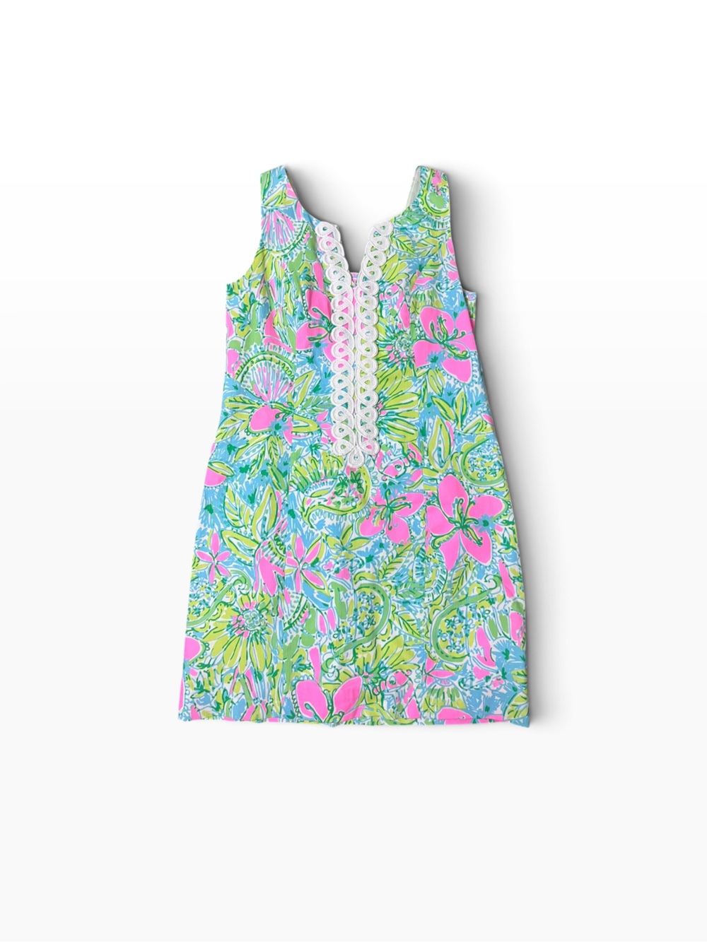 Lilly Pulitzer Floral Dress in Pink, Aqua & Lime